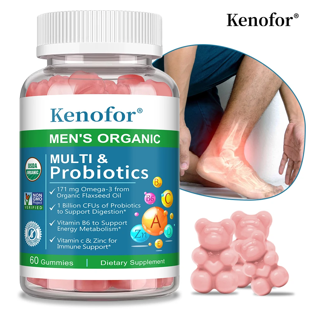 

Мультивитамин для мужчин, мультивитаминная/мультиминеральная добавка, без глютена, без ГМО, способствующая энергию, способствует здоровью кишечника