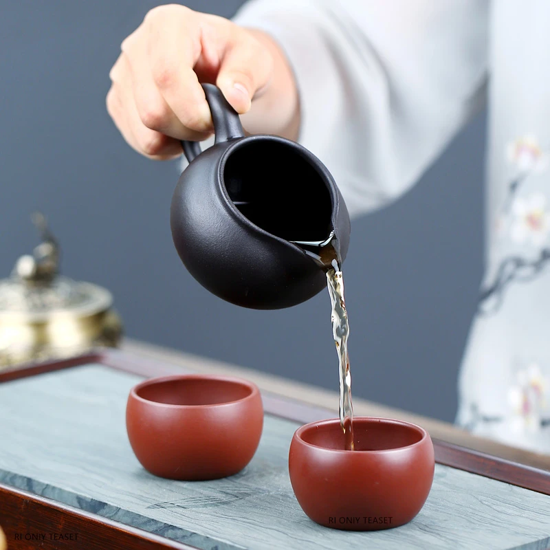 

180ml Chinese Yixing Purple Clay Fair Cup Master Handmade Teacup Household Zisha Tea Set Accessories Tea Ceremony Gifts