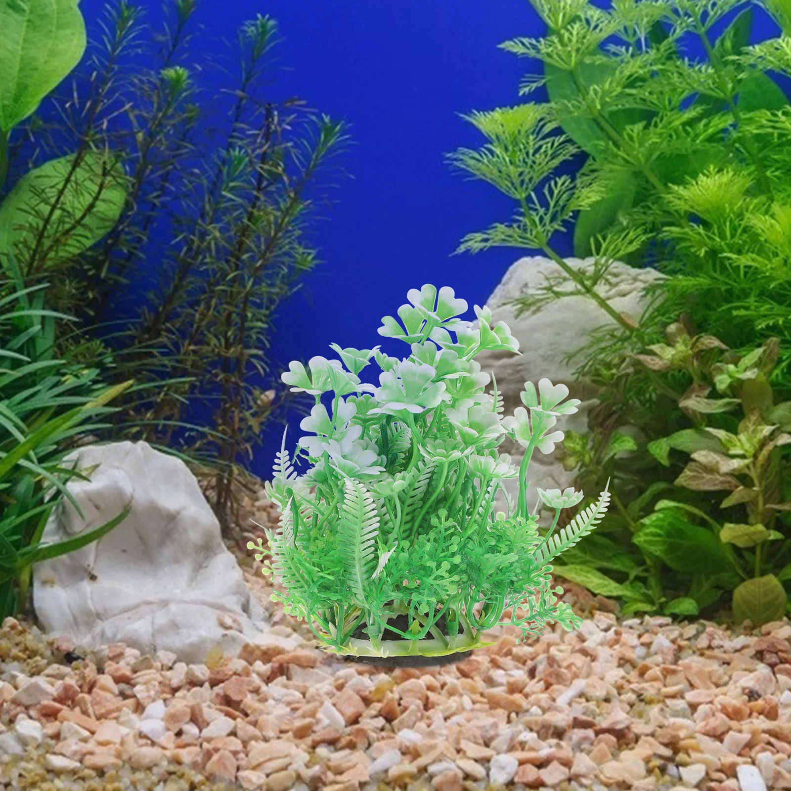 

2Pcs Artificial Water Plants Decorations Plastic Aquarium Fish Tank Small Floating Accessories Realistic Design Safe NonFading