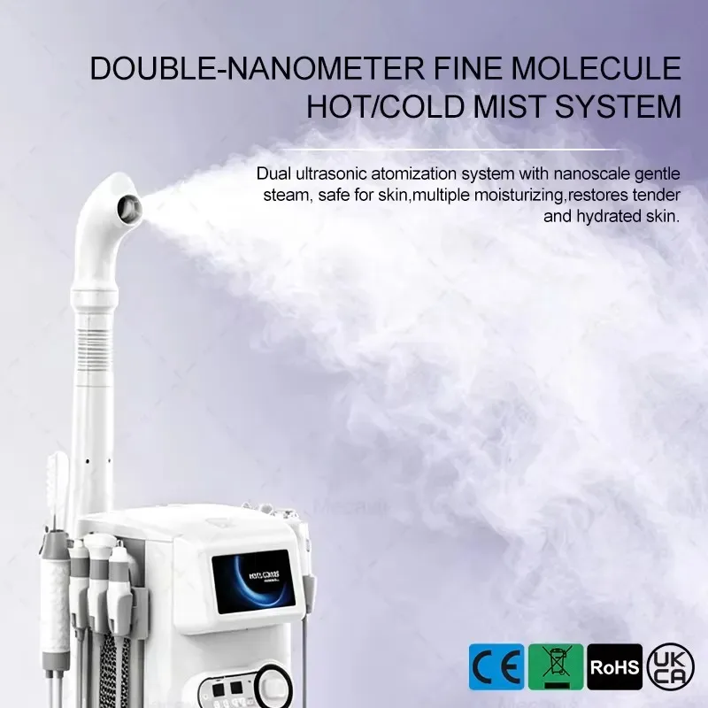 9-in-1 Hydro Dermabrasion Facial Machine 7 Inch Touch Screen Blackhead Rejuvenation Salon Equipment