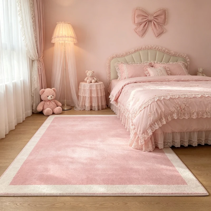 

Minimalist Carpets for Living Room Modern Style Bedroom Decor Carpet Fluffy Soft Color Bedside Rug Home Thicken Plush Floor Mat