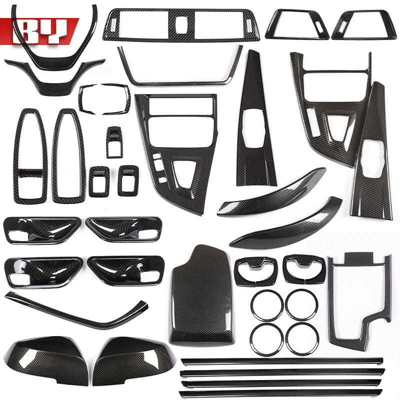 

ABS Carbon Fiber For BMW 3 4 Series F30 F31 F34 2013-2019 Air AC Lift Button Lights Control Panel Cover Trim Car Accessories