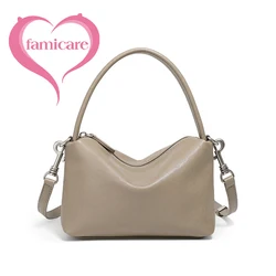 2026 New Retro Women's Genuine Leather Crossbody Handbag Female Pillow Bags Single Shoulder Messenger Bag for Ladies Commuting