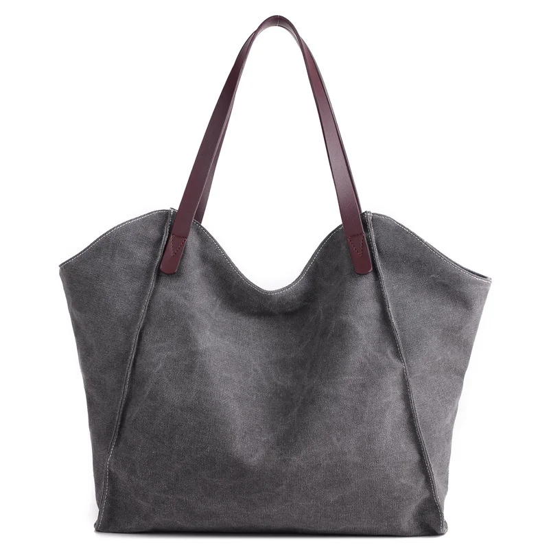 

large capacity women canvas bag one shoulder new trend fashion versatile practical casual handbag