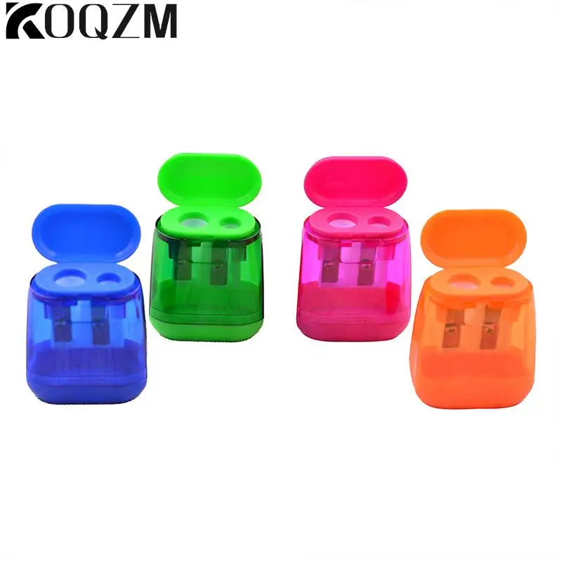 New Children's Dual Hole Pencil Sharpener Handheld For Kid Exquisite Pencil Sharpener For School Office Pencil Sharpeners