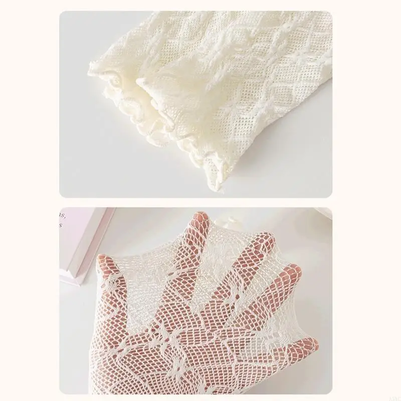 Image 5: A5YC – jambières en dentelle à volants pour filles, chaussettes amples pour robe, couvre-jambes printemps pour enfants