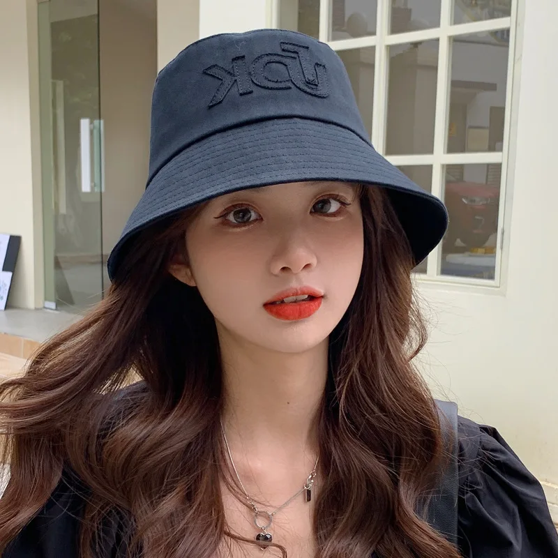 Spring and Autumn New Female Korean Fashion Letters Fisherman Net Red Hat Short Brim Summer Sunshade Sun Protection