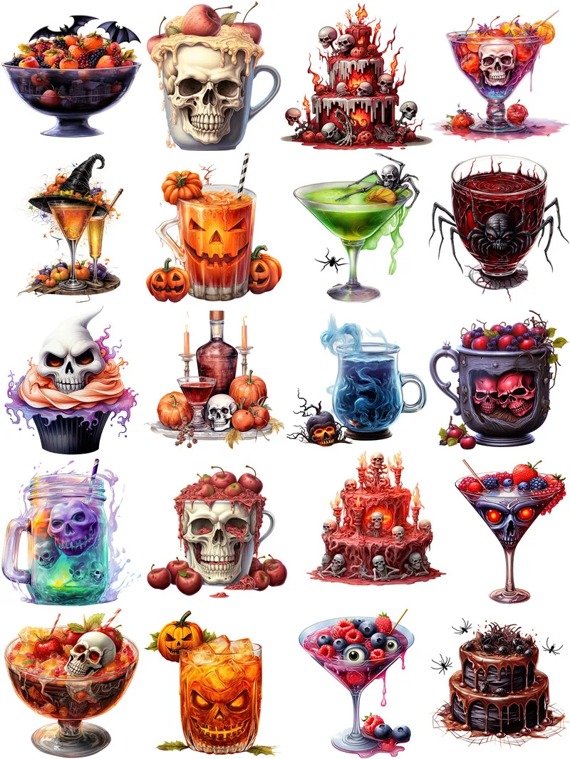 Halloween drinks Stickers Crafts And Scrapbooking stickers kids toys book Decorative sticker DIY Stationery