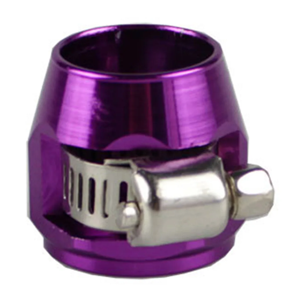 1개 오일 피니셔 클램프 AN4 피팅 연료 파이프 클립 오일 워터 튜브 메쉬 호스 오토바이 개조 액세서리