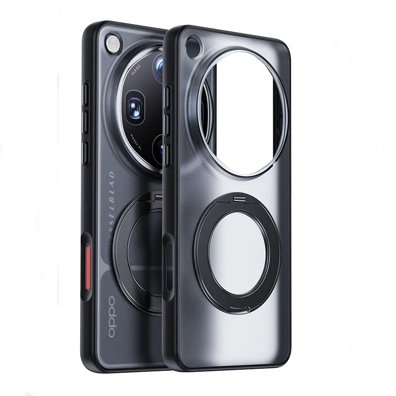 Etui na OPPO Find X9 Ultra X9s Pro X9 Pro Matowe Półprzezroczyste Magnetyczne Twarde PC+Miękkie TPU 360 °   Obrotowa osłona uchwytu pierścieniowego — zdjęcie produktu 7