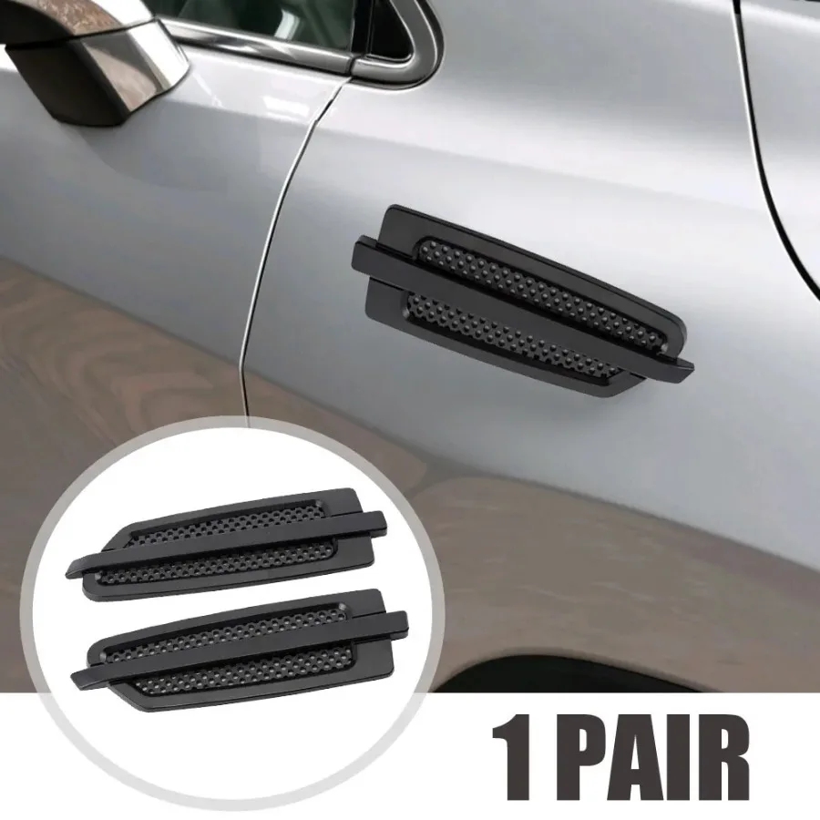 2pcs Car Side Air Flow Vent Hole Decoration Cover Car Fender Cover Auto Intake Grille Decorative Board Auto Car Exterior Decor