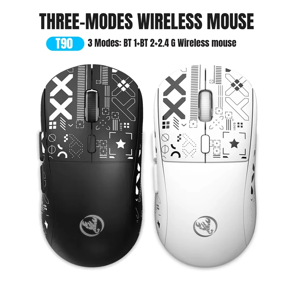 Rechargeable Wireless Mouse USB Bluetooth-compatibility Gamer Maus 3600DPI Mouse 11 RGB Lighting Modes Mice For Computer Laptop