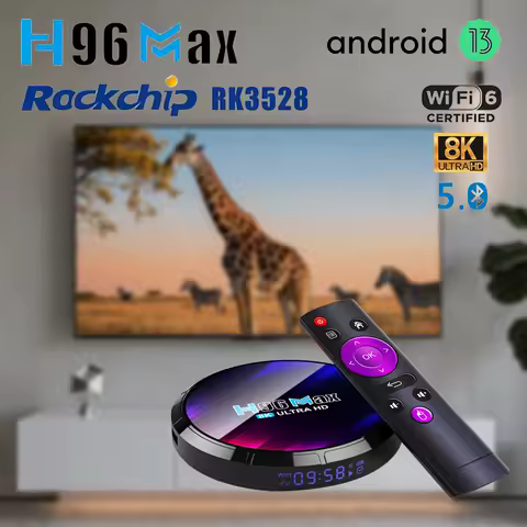 Android 13 H96 MAX RK3528 TVBOX Quad Core 2.4G 5G WIFI Smart TV BOX Support 8K Video decoding H.265 VP9 Wifi6 BT Media Player