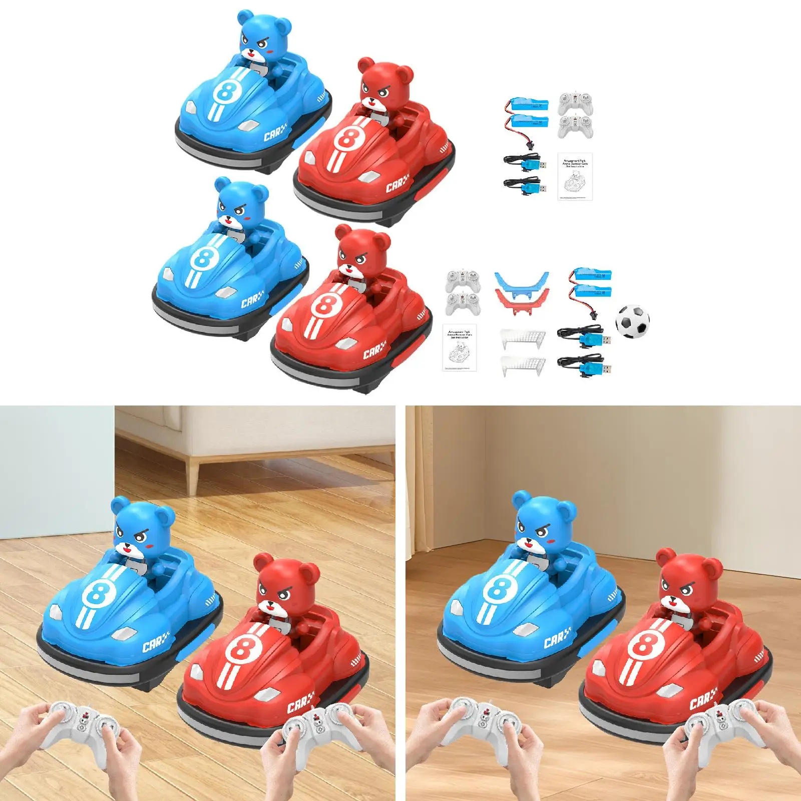 Remote Control Cars Kids Play Vehicle Toy Cartoon Battle RC Ejecting Bumper Cars for Ages 6 and up Children Valentine's Day Gift