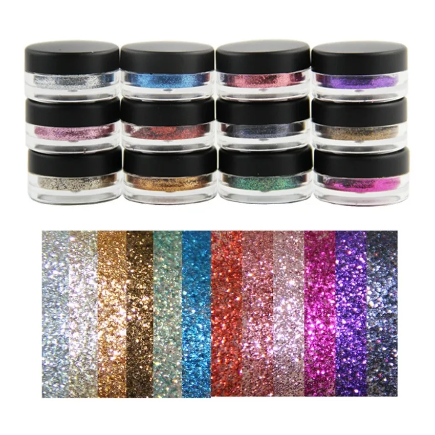 Custom 10colors Glitters Eyeshadow Powder Pigmented Long Lasting Waterproof Easy To Wear Eyes Beauty Makeup Bulk