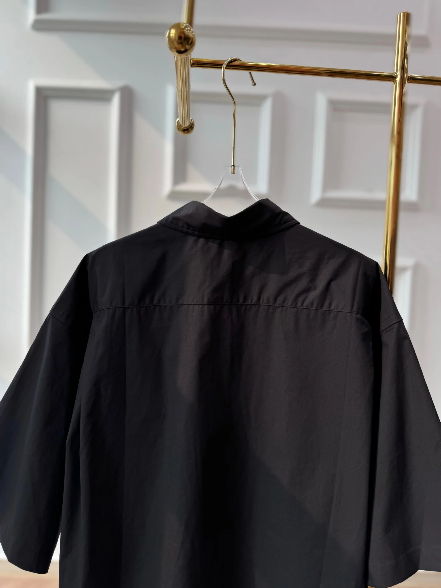 FWRD Black Short Sleeved Shirt Stylish And Versatile Black Shirt Casual Black Short Sleeved Shirt #FWRD0066