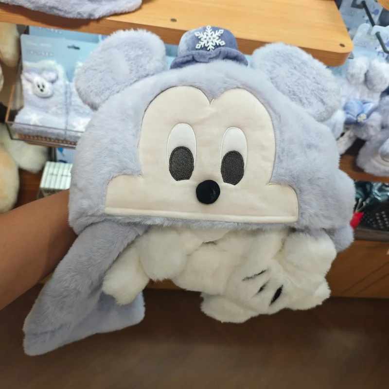 Syal Musim Dingin Mickey Minnie - Syal Pasangan Karakter Kartun Dunia Es, Hangat, Lembut, Hadiah Fashion untuk Wanita Pria