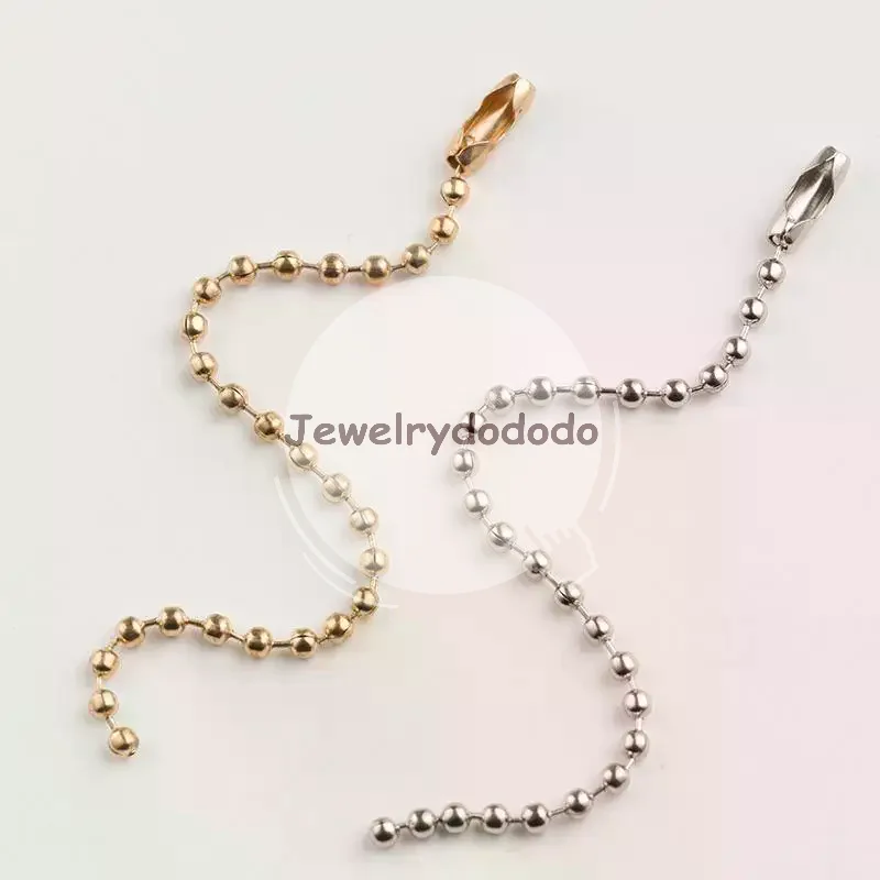 Ball Bead Chains 100 Pcs 10CM Strong DIY Connectors for Keychain Dolls Hang Tags Jewelry Making DIY Craft Supplies