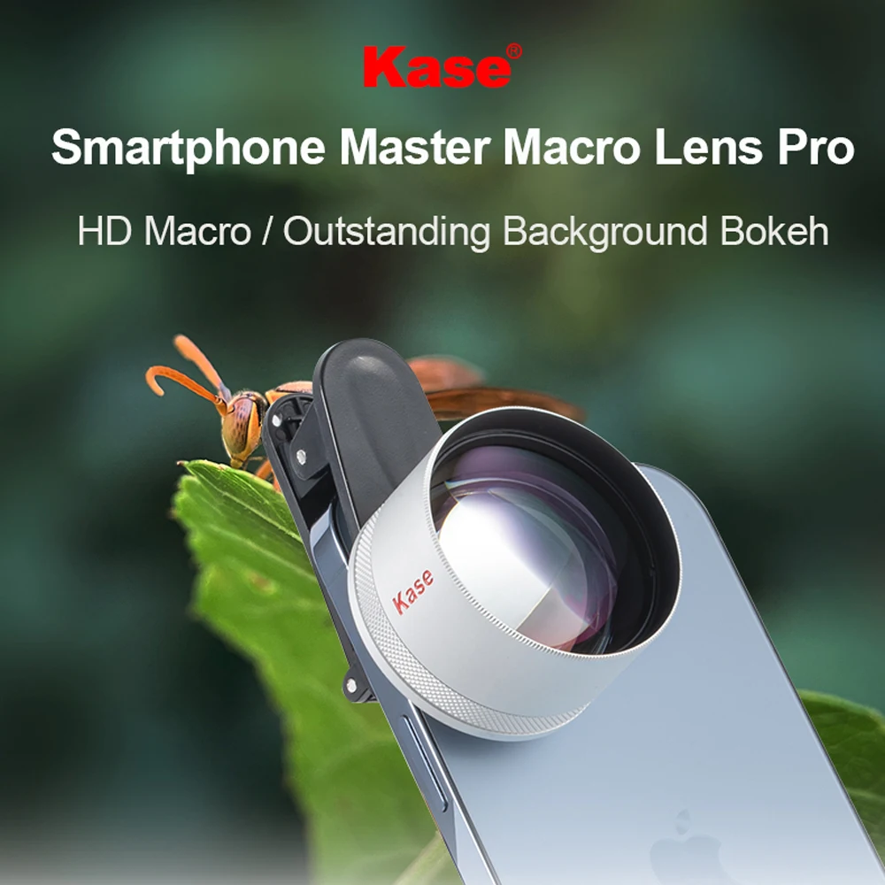 Kase Smartphone Master Macro Lens Pro with Clip for iPhone 14 13 12 11 Pro Max Mini 7 8 Plus Cell Phone Lens  Attachment 17mm