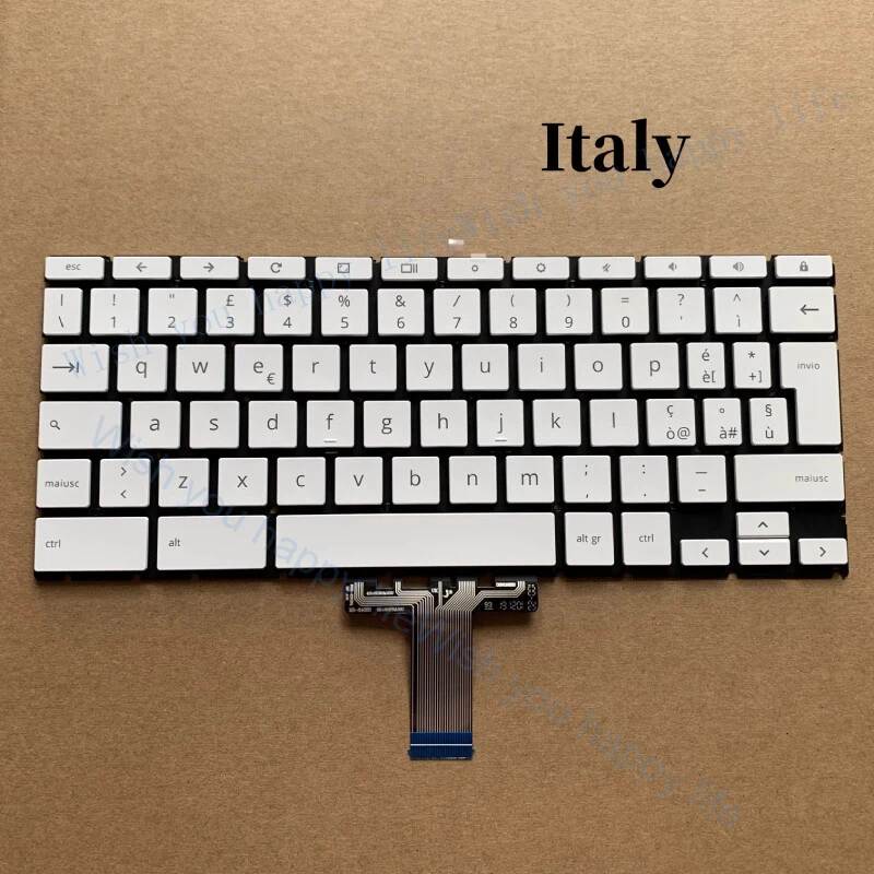 V+  Laptop Keyboard Backlit Italian Version for HP X360 Chromebook 12B-CA