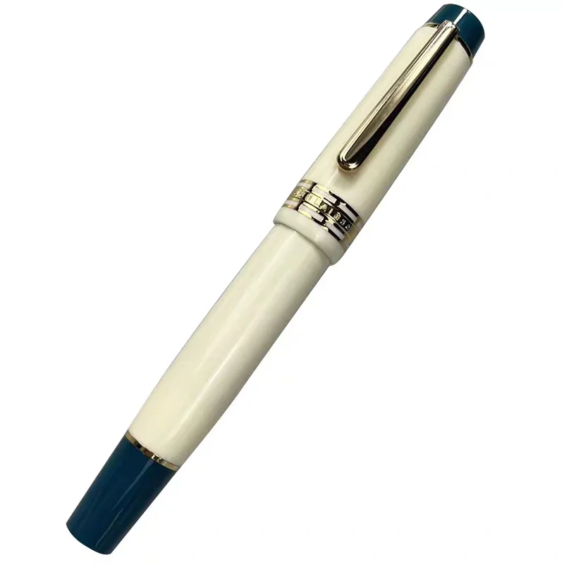 2025 جديد الأبيض WingSung 630 كبير الراتنج المكبس قلم حبر مع نافذة الحبر N0.8 Iraurita بنك الاستثمار القومي مكتب الأعمال الكتابة أقلام الهدايا #6