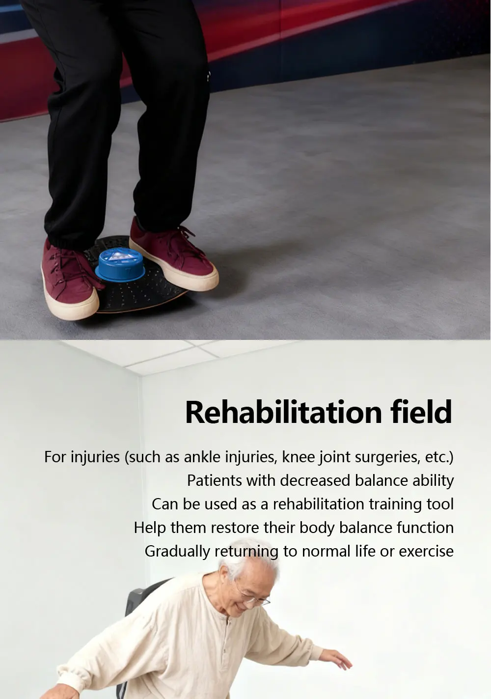 QUELING Smart Balance Board mit Führungslicht – Vollspektrum-Trainingsgerät für Rehabilitation, Erholung und Heimfitness – Detail 11