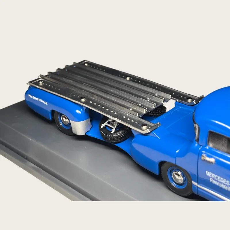 Schuck Diecast 1/43 مقياس مرسيدس بنز الراتنج نموذج سيارة بنز الأزرق معجزة شاحنة 1955 لعب المركبات لعبة لصبي هدية الصندوق الأصلي #3