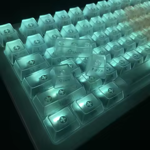 Matte Frosted Fog Transparent Keycaps PC Transparent OEM Profile Keycaps for Gaming Mechanical Keyboard Key Caps Custom Keyboard