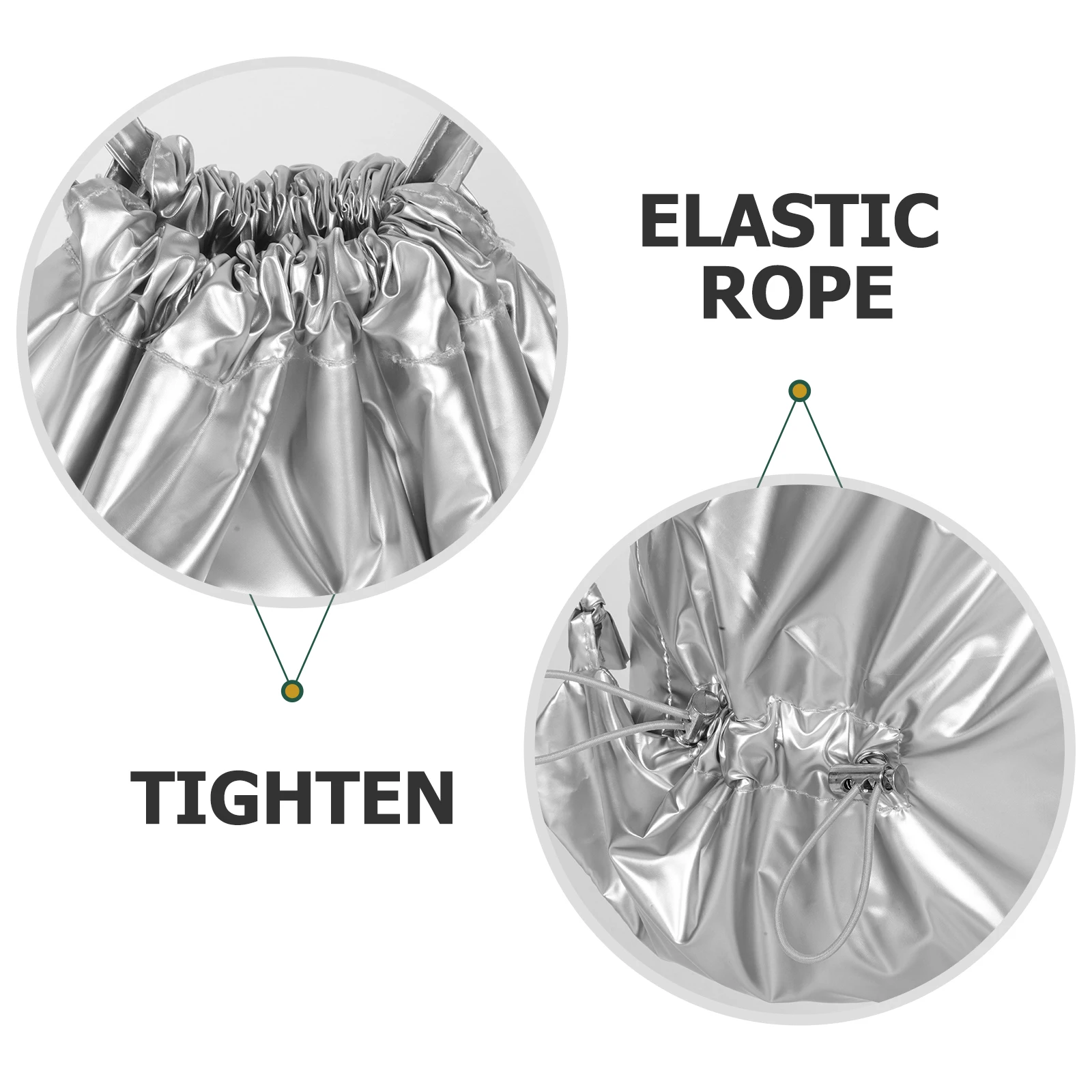 Large Capacity Shiny Nylon Backpack Drawstring Closure Pleated Style for Men Women Travel Outdoor Sports Comfortable Double