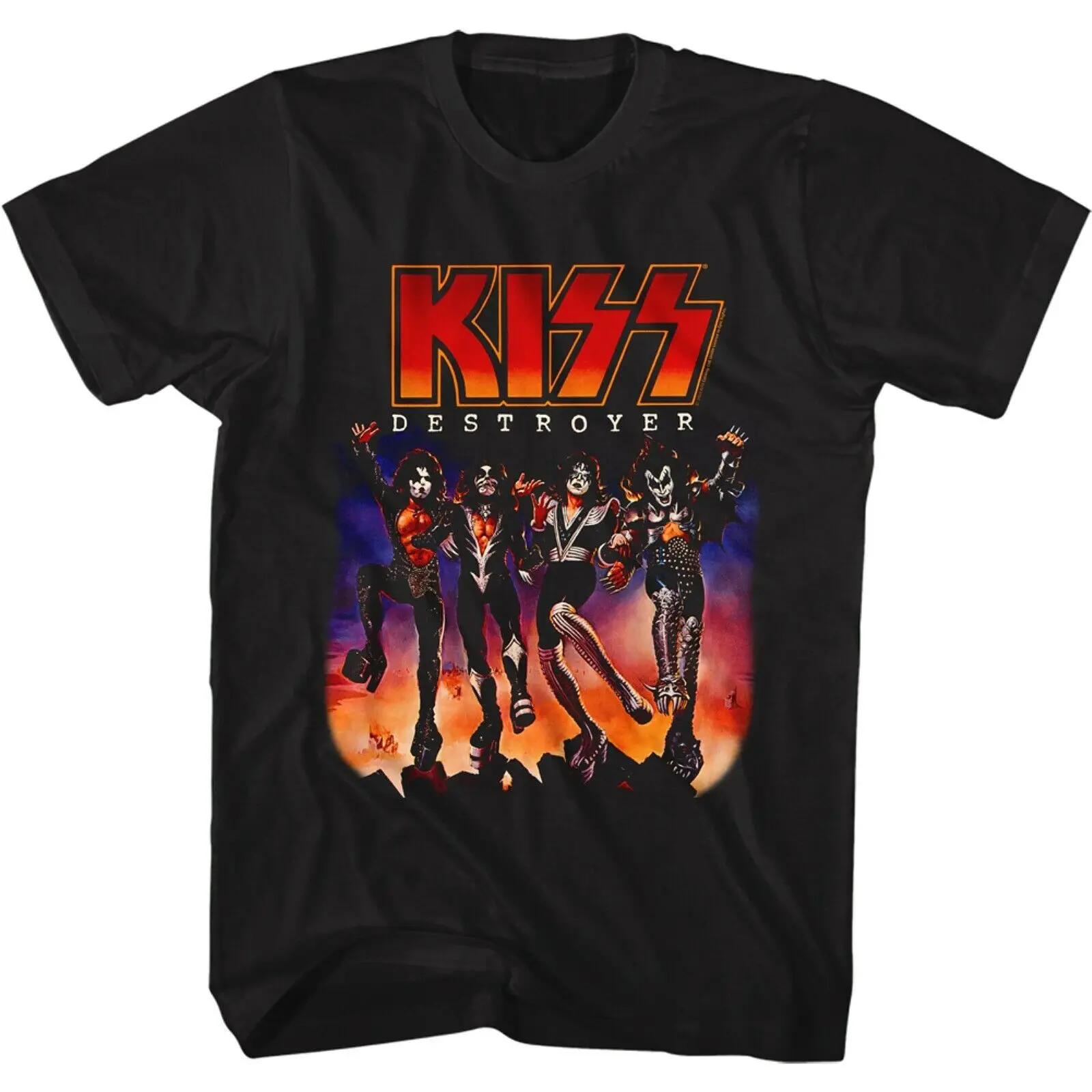 KISS cd cvr DESTROYER Official SHIRT XXL 2X New peter ace paul gene