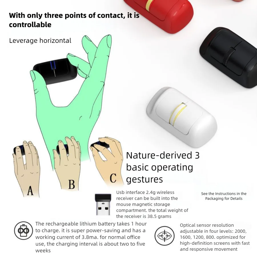 Slim Bluetooth ไร้สาย Dual-Mode ชาร์จเมาส์ Illuminated Silent Gaming Mouse สําหรับแล็ปท็อปอุปกรณ์เสริมคอมพิวเตอร์สํานักงานเกม