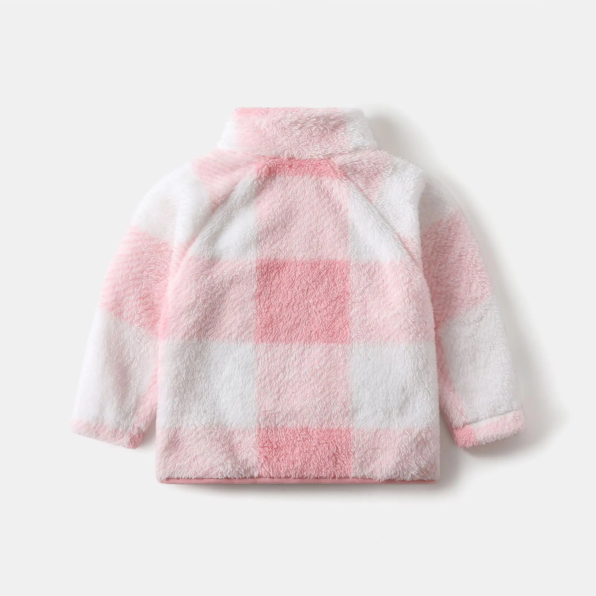 1 2 3 4 5 6 7 Jahre Mädchen Plüschjacke Herbst Winter Warme Lammfell-Babyjacke Modischer Reißverschluss Kinder-Oberbekleidung Kinderkleidung – Detail 7