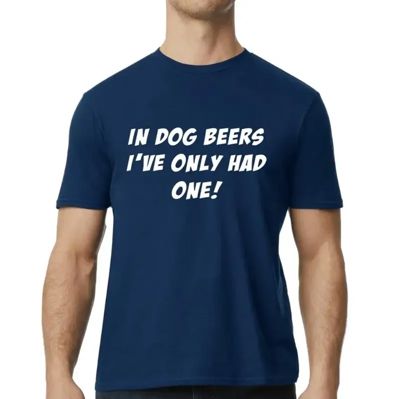 En años de lenguaje canino, sólo tuve una camiseta azul divertida con estampado de perros para él.