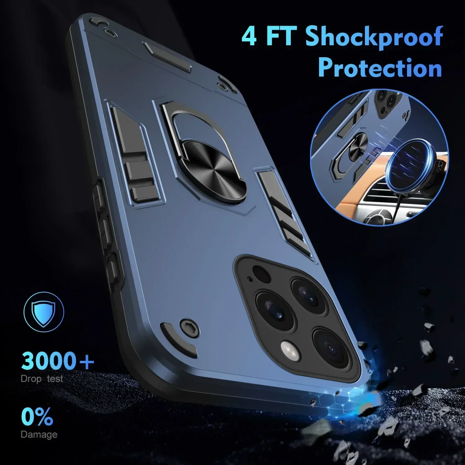 

Shockproof Armor Case For Moto E13 E22i E32 Edge 30 40 Pro NEO G 5G Play Power X30 2022 23 Stylus 5G 2024 Magnetic Stand Cover