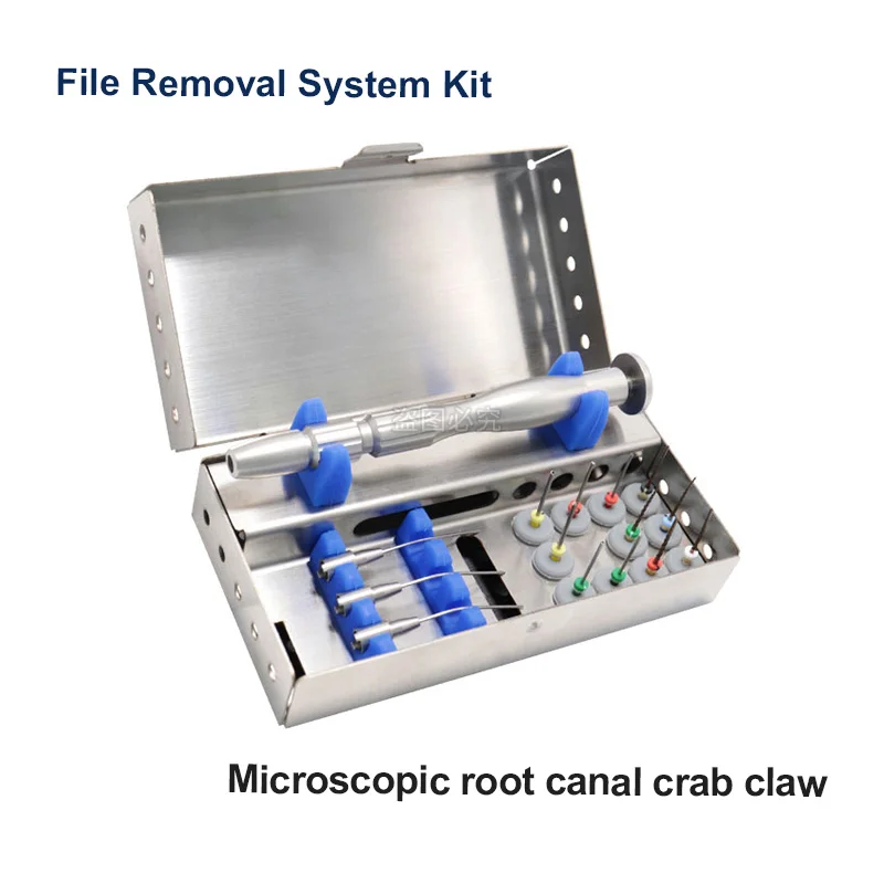 Kit Dental Endodontic File Removal System, Endo Broken File, Removal Instrument Set, Extrator de Canal Radicular para Clínica