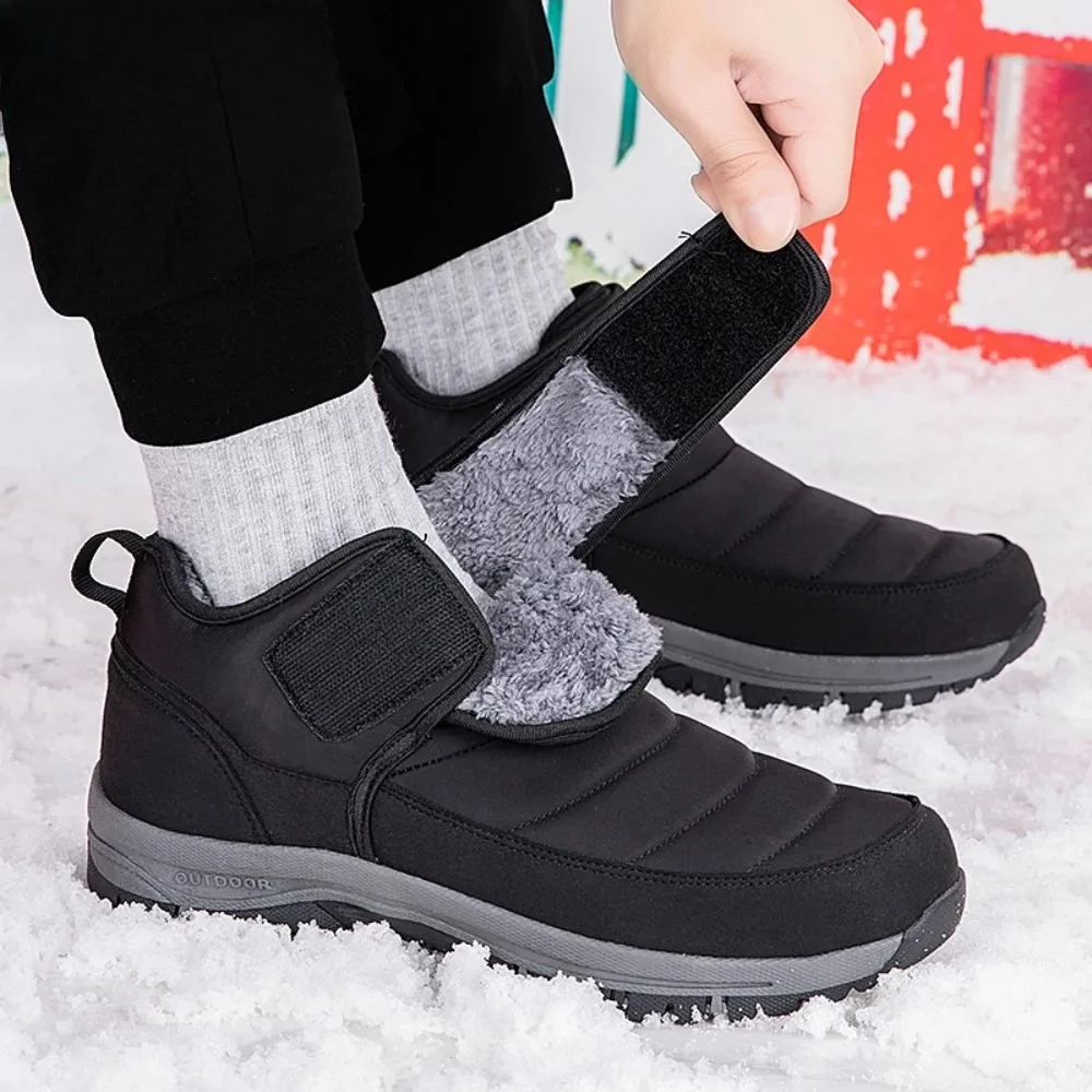 

High Quality Men's Boots Warm Plush Men's Snow Boots Anti-Slip Winter Ankle Boots Outdoor Winter Shoes Men's Warm Sneakers Botas