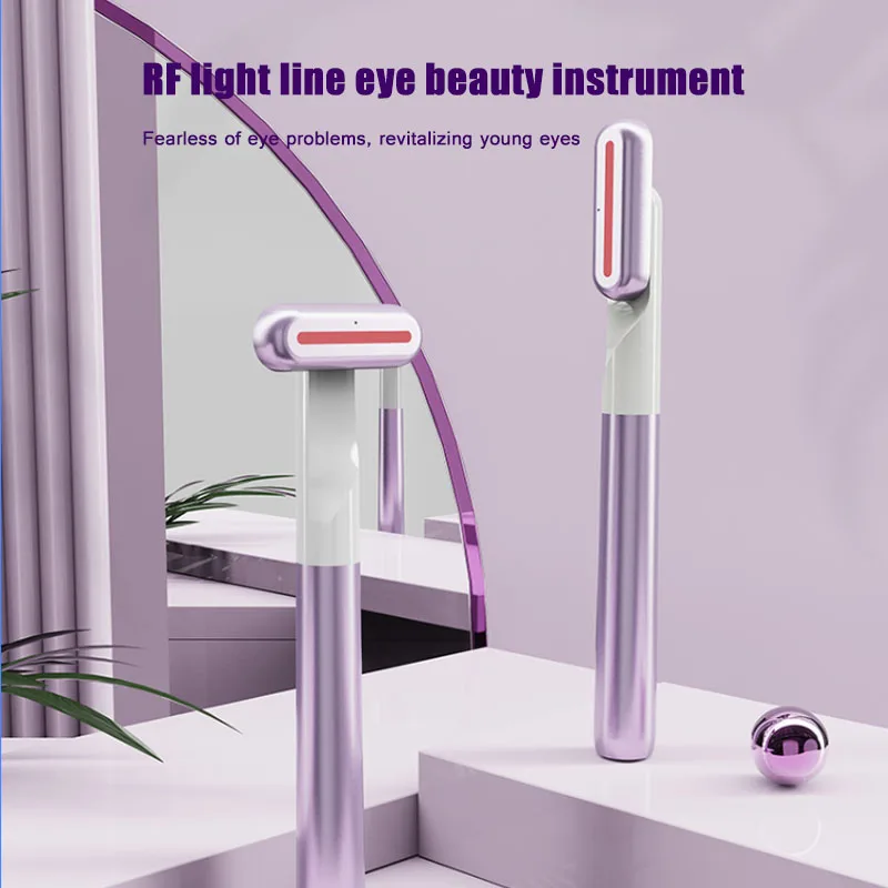 جهاز تجميل العين الكهربائي جهاز RF لشد الجلد للهالات السوداء والخطوط الدقيقة وعصا تدليك لتقليل التجاعيد #3