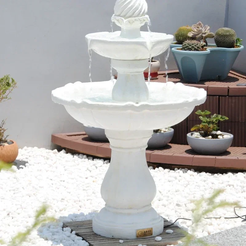 Cross borderGarden fountain villa decoration solar energy circulation water ornaments outdoor pool courtyard landscaping trevi