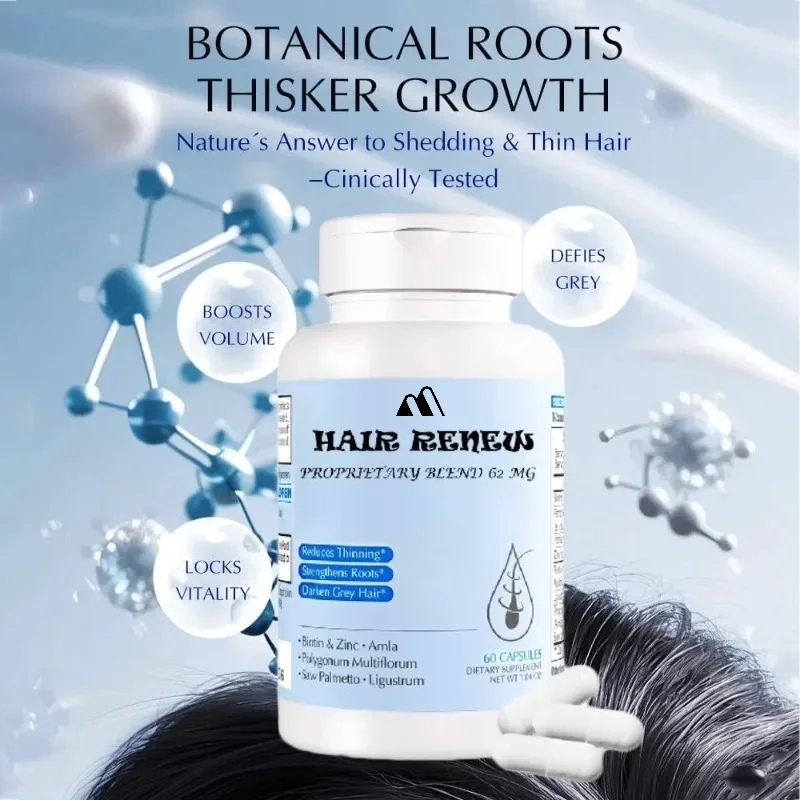 Hair Growth Supplement Containing Saw Palm and Biotin DHT 60 Capsules