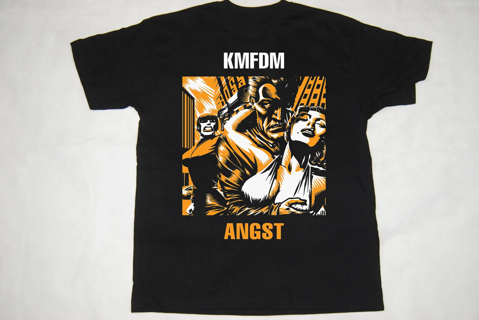 

Черная хлопковая Футболка KMFDM Band в стиле унисекс