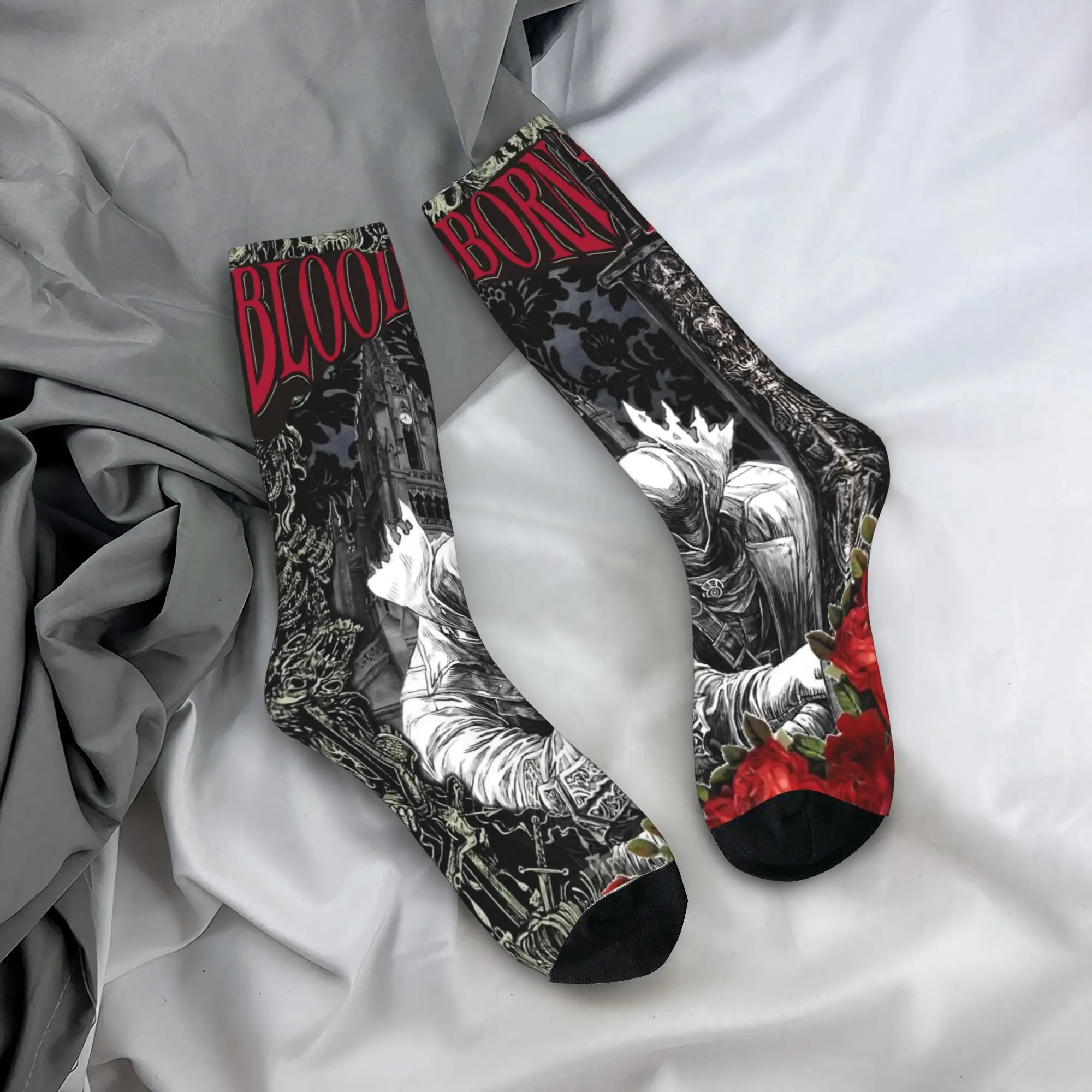 Bloodborne Dark Souls Socks  Novelty Stockings Spring Anti Slip Men's Socks Comfortable Design Outdoor Sports Socks