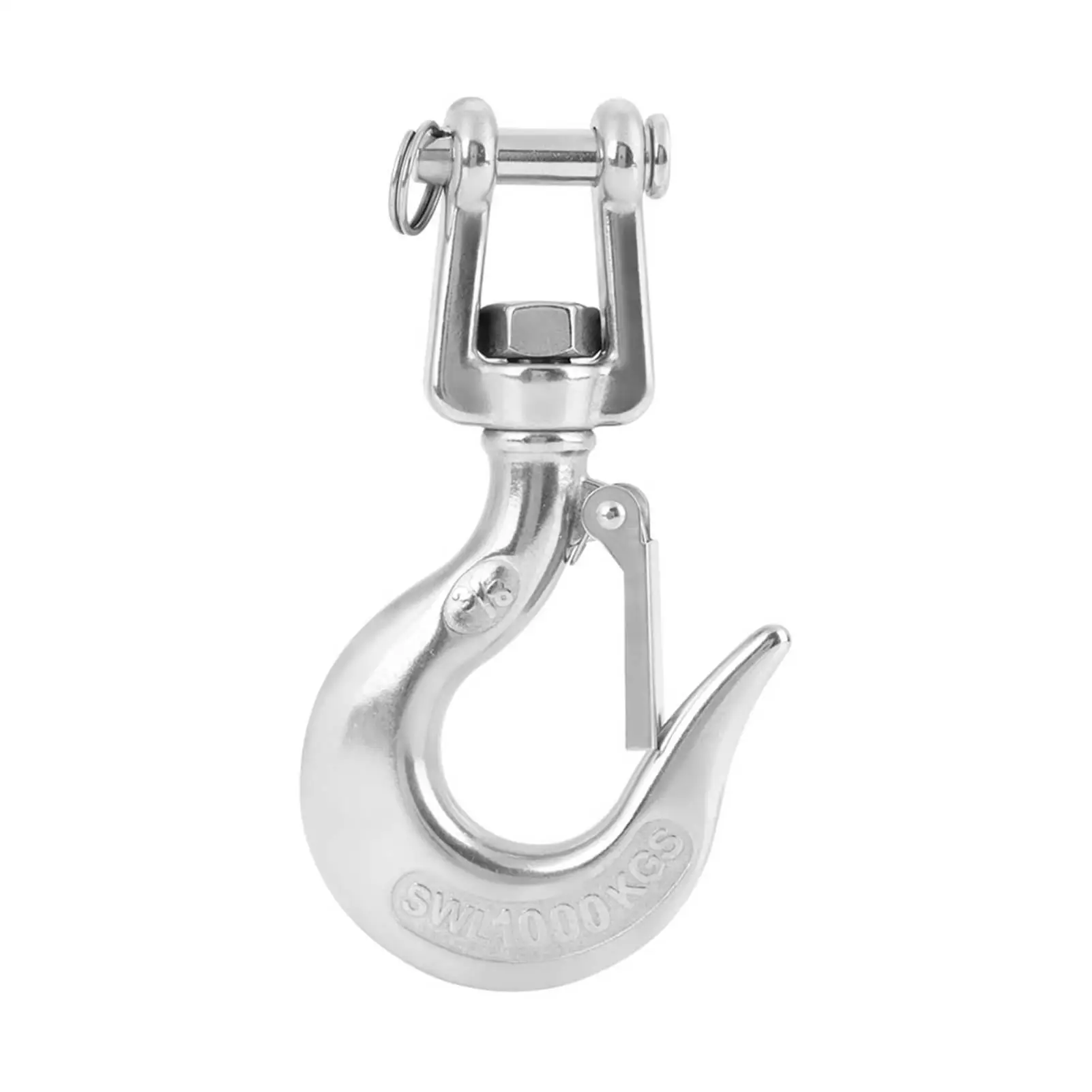 304 Stainless Steel Lifting Hook with Latch - 650kg/1000kg Heavy-Duty Rigging Accessory