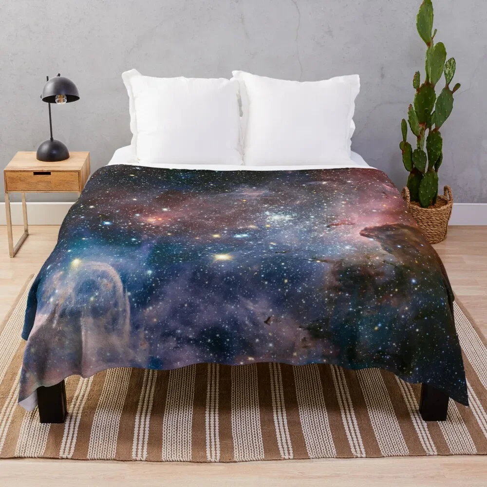 Carina Nebula (NGC 3372) - Panoramic view of the emission nebula in the constellation of Carina Throw Blanket Custom Blankets