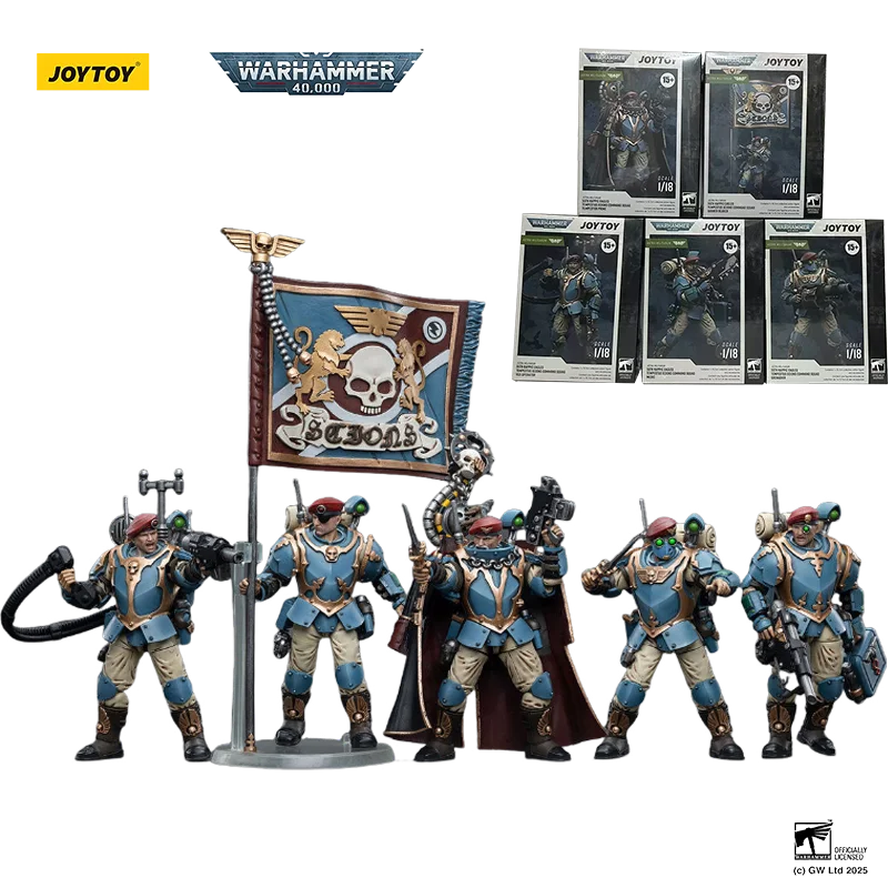 

In Stock 1/18 Scale JOYTOY Warhammer 40K Astra Militarum Storm Trooper Command Squad 55th Kappic Eagles JT5123 Action Figures
