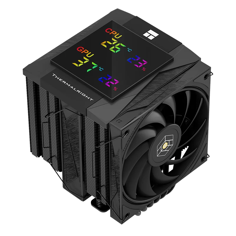 Thermalright Royal Knight 120 Digital Black Computer Case مشعاع تبريد الهواء مع محمل S-FDB