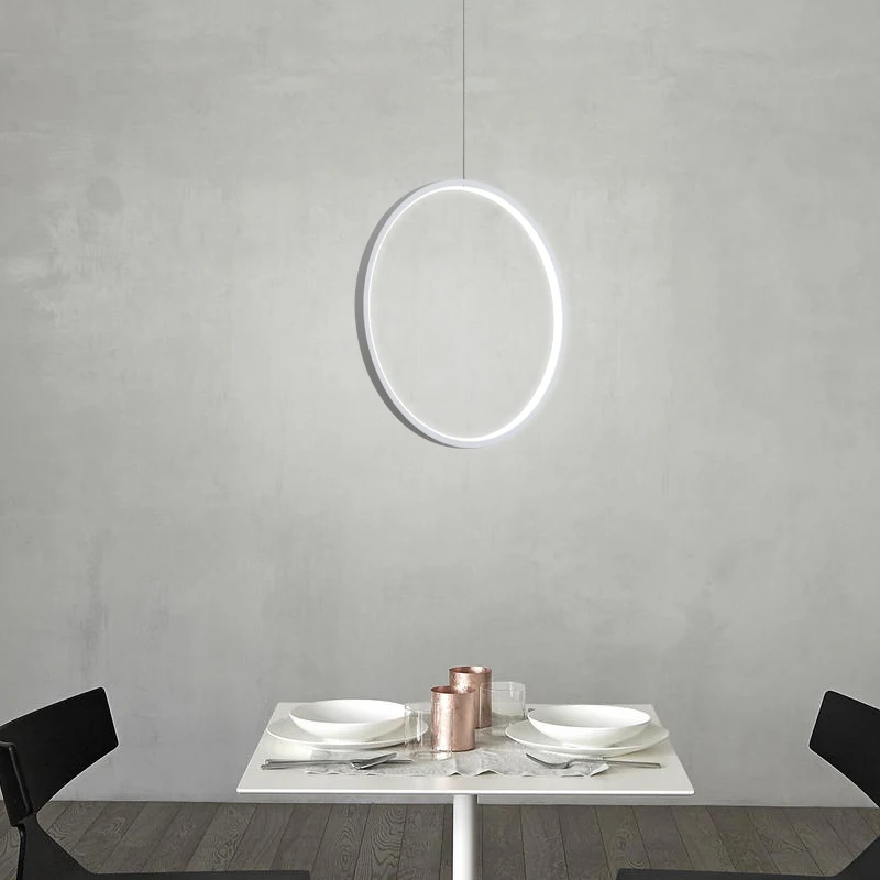 Minimalist Black Gold White LED Pendant Lights For Dining Room Bedroom Kitchen Indoor Fixture Nordic Style Hanging Chandeliers