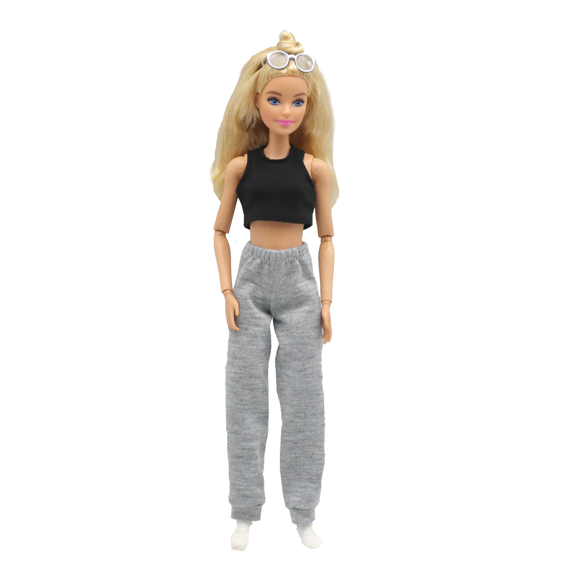 Doll clothing New 30cm 1/6 Tank top sports pants set Daily Wear Accessories Clothes for Barbies doll