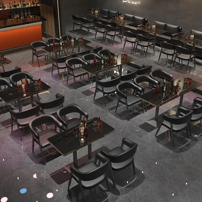 Qingba Bar Cafe Table and Chair Combination Music Bistro Western Restaurant Milk Tea Shop Leisure Dining Card Seat Sofa