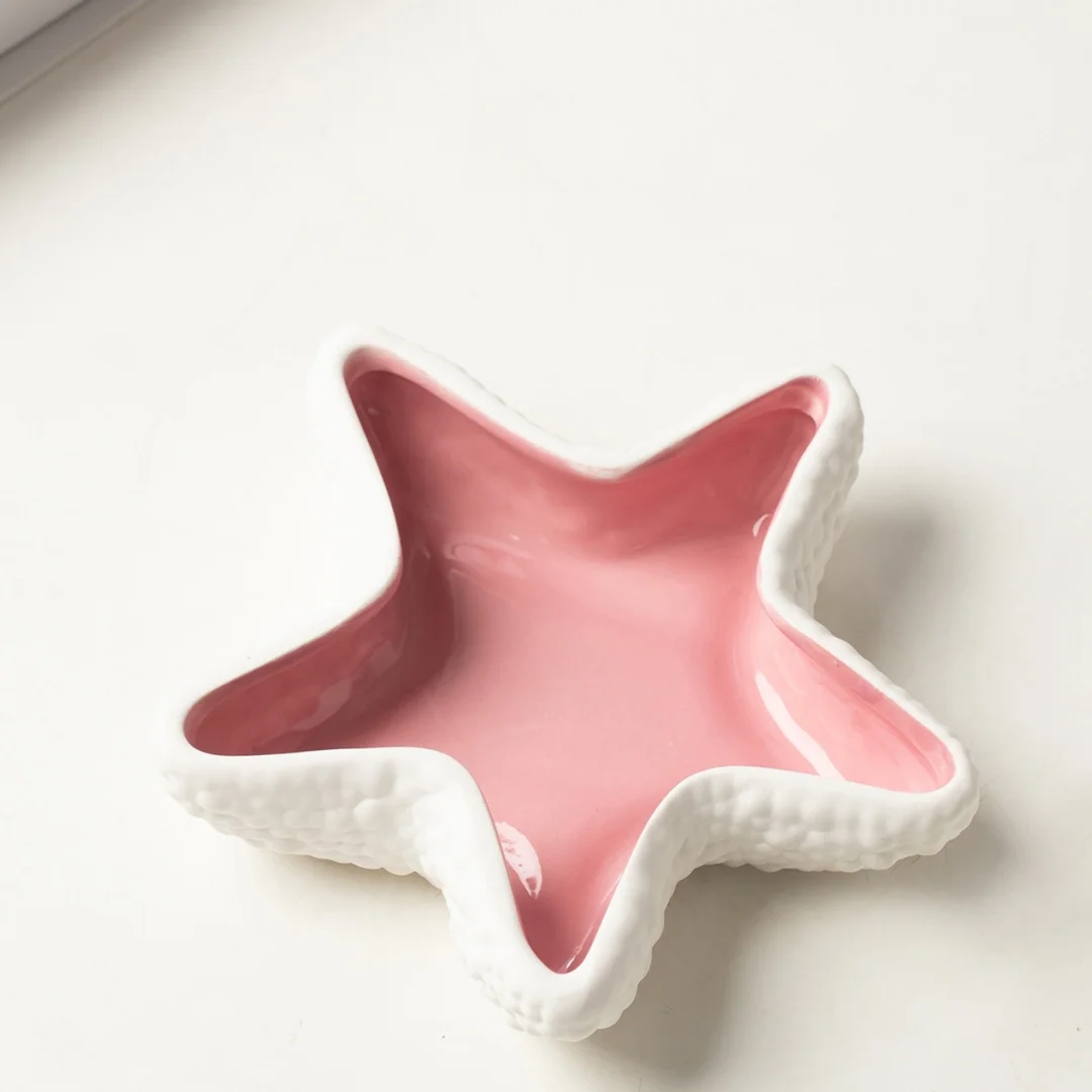 Starfish Aromatherapy Gypsum Tray Silicone Mold Concrete Cement Epoxy Resin Storage Tray Table Ornament Mould
