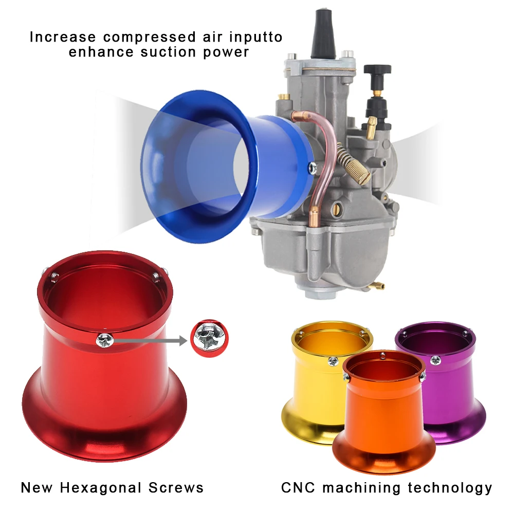 

50mm/55mm Wind Cup For Motorcycle Universal Fit for Modified PE28 30mm PWK 21 24 26 28 30mm Carburetors with Air Filter Horn Cup